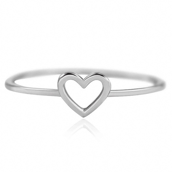 3/$30 - Silver Heart Silhouette Ring - Picture 3 of 8